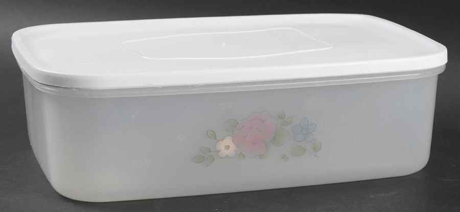 Tea Rose 9" Plastic Container with Lid by Pfaltzgraff-1