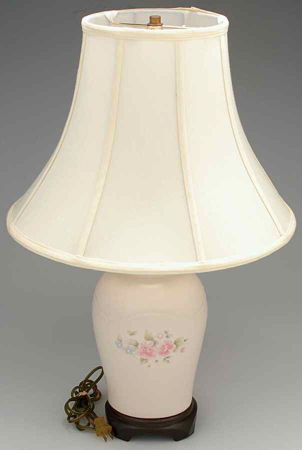 Tea Rose 26" Electric Lamp & Shade by Pfaltzgraff-1