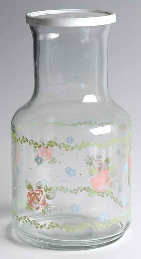 Tea Rose Glassware Decanter by Pfaltzgraff-1