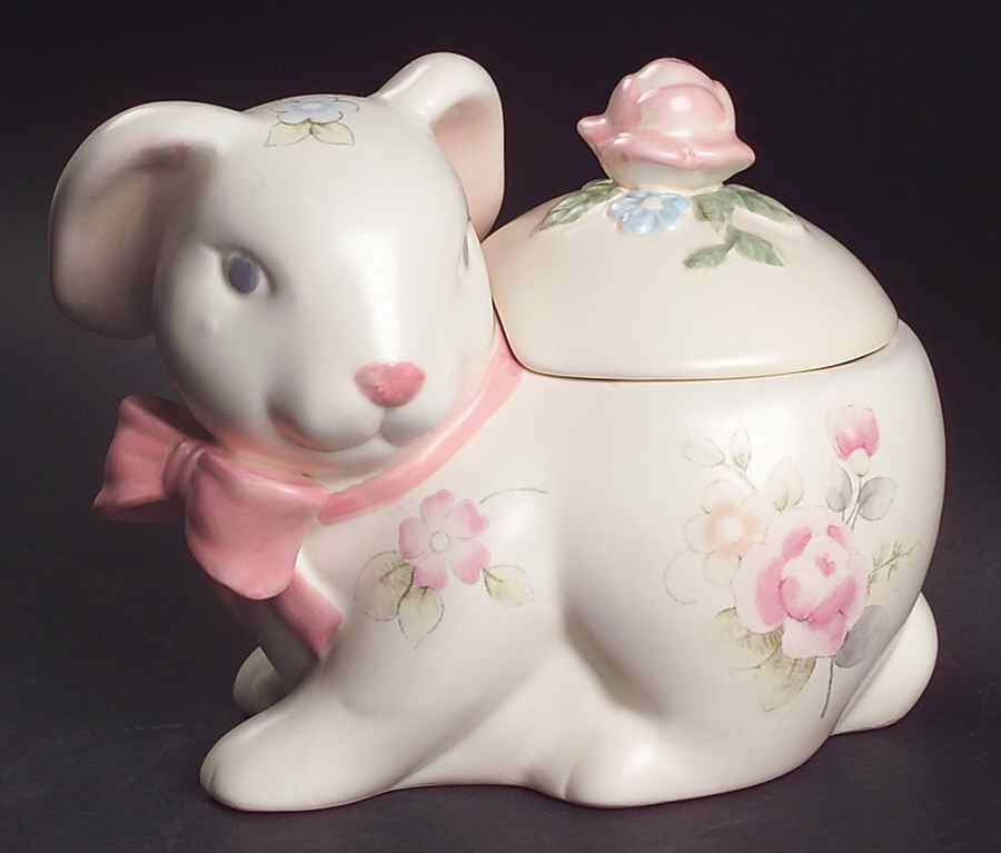 Tea Rose Figural Sugar Bowl & Lid by Pfaltzgraff-1