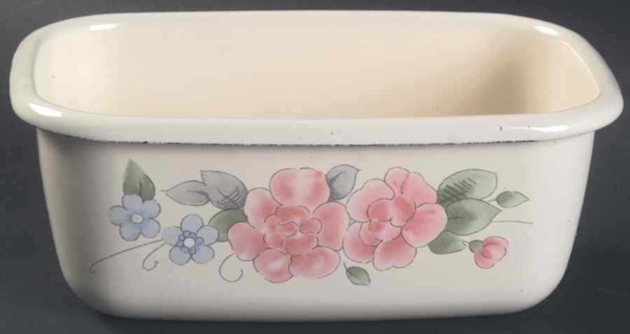 Tea Rose 6" Metal Rectangular Baker by Pfaltzgraff-1