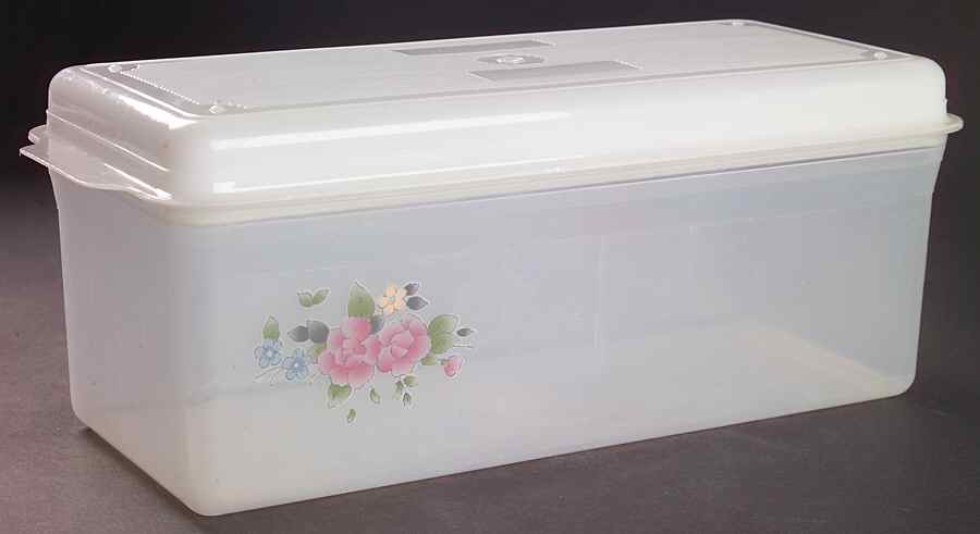Tea Rose Plastic Storage Box by Pfaltzgraff-1