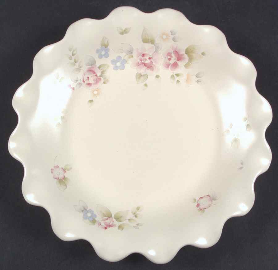 Tea Rose 10" Ruffled Plate by Pfaltzgraff-1