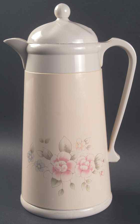 Tea Rose Plastic Thermos/Carafe & Lid by Pfaltzgraff-1