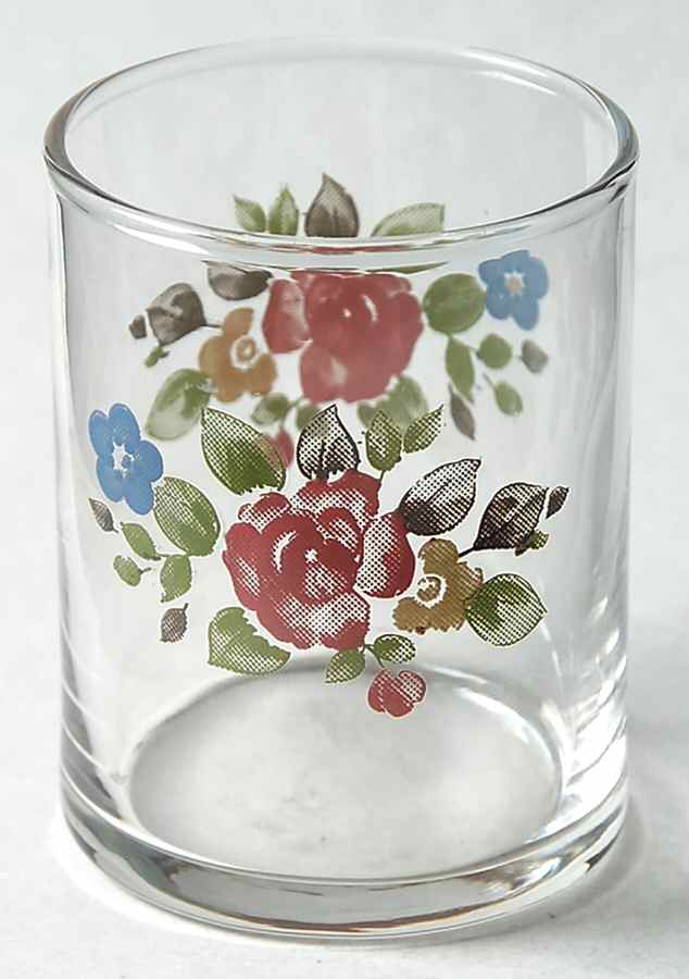 Tea Rose Glassware Toothpick Holder by Pfaltzgraff-1