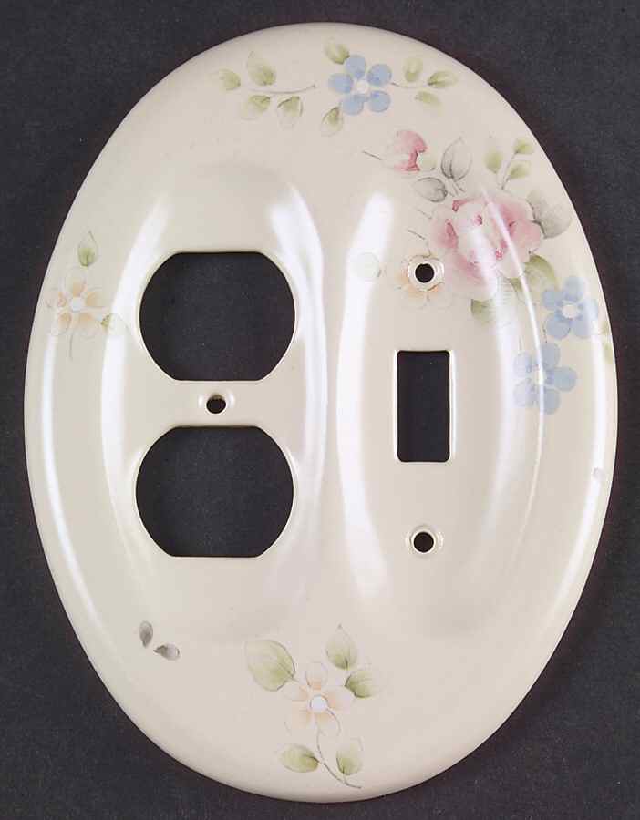 Tea Rose Combination Switchplate-Outlet Cover by Pfaltzgraff-1