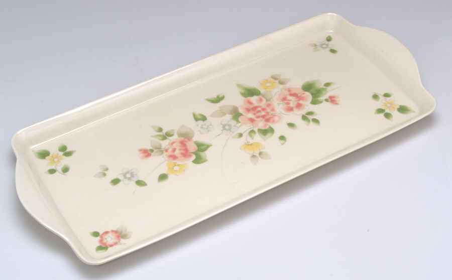 Tea Rose 15" Melamine Sandwich Tray by Pfaltzgraff-1