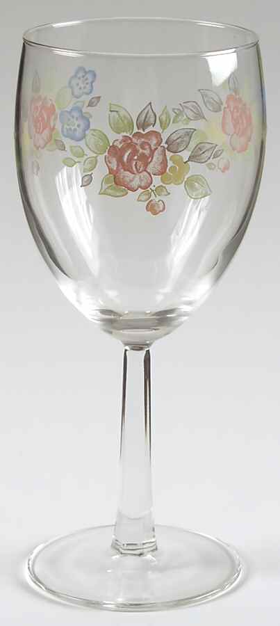 Tea Rose 10 Oz Glassware Wine by Pfaltzgraff-1
