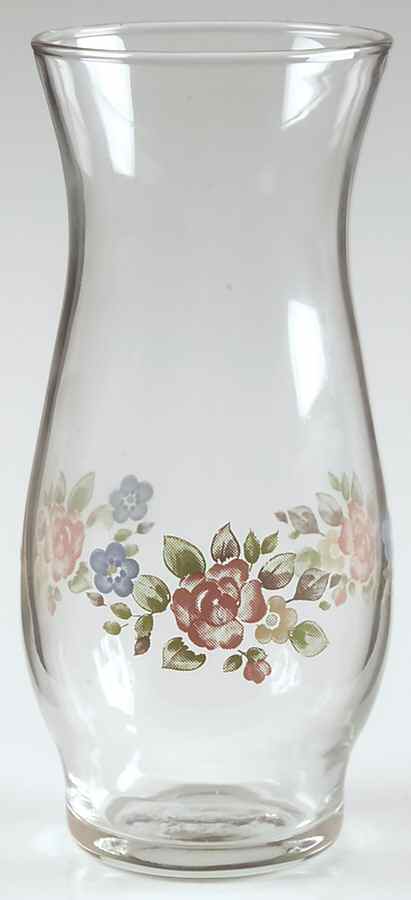 Tea Rose 6" Glassware Vase by Pfaltzgraff-1