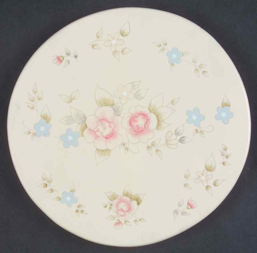 Tea Rose Round Wood Trivet by Pfaltzgraff-1