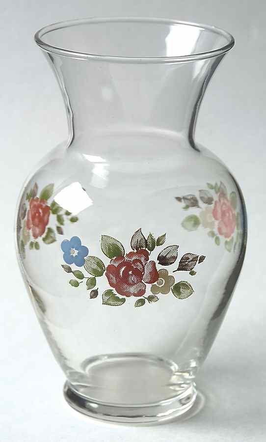 Tea Rose 5" Glassware Vase by Pfaltzgraff-1