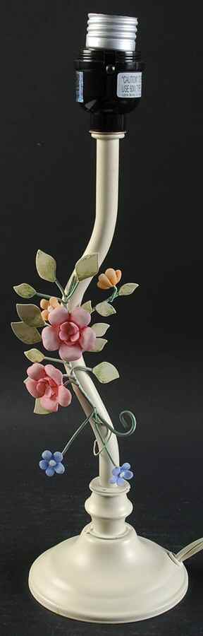 Tea Rose 13" Electric Lamp No Shade by Pfaltzgraff-1