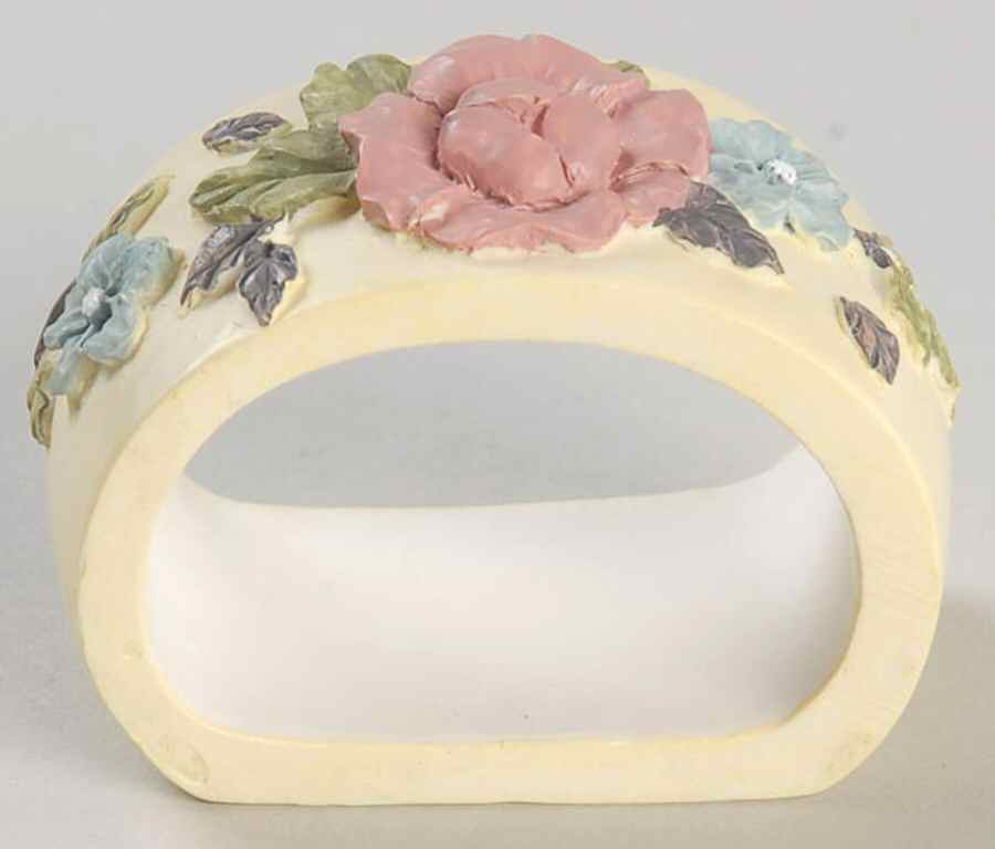 Tea Rose Resin Napkin Ring by Pfaltzgraff-1