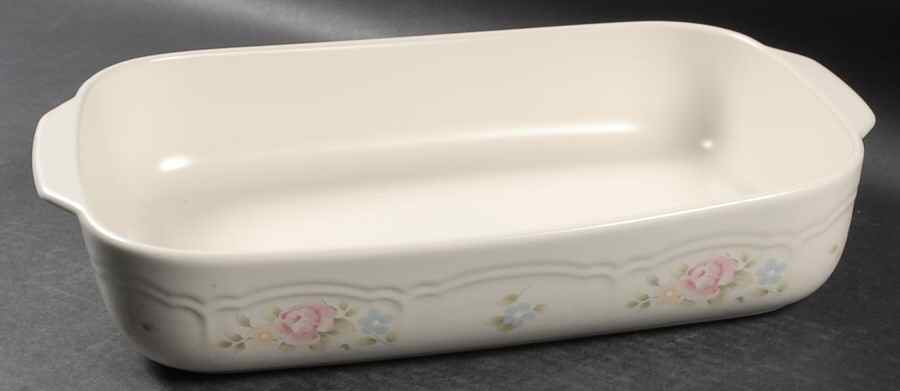 Tea Rose 14" Rectangular Baker by Pfaltzgraff-1