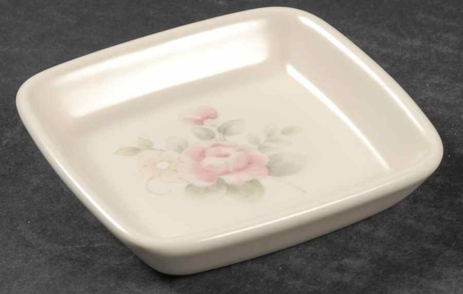 Tea Rose Individual Square Dip Dish by Pfaltzgraff-1