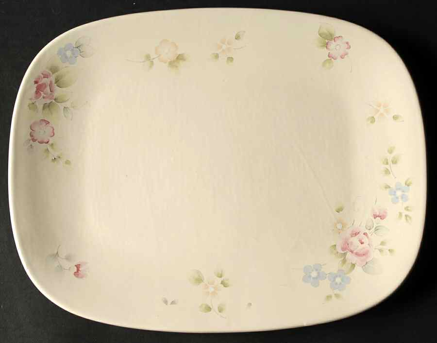 Tea Rose Oval Buffet Dish by Pfaltzgraff-1