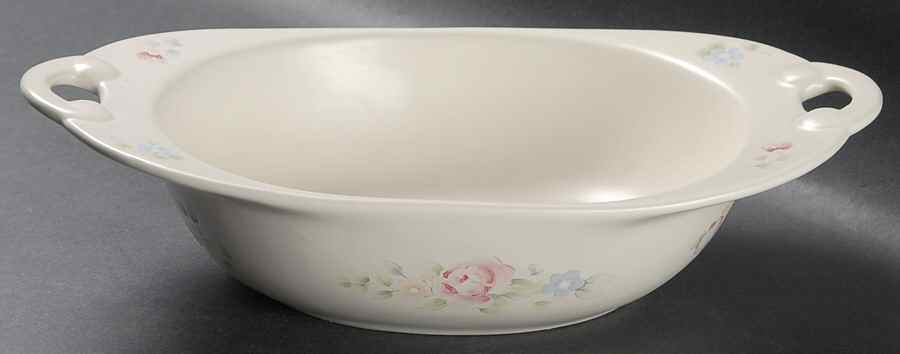Tea Rose 11" Nesting Handled Oval Serving Bowl by Pfaltzgraff-1