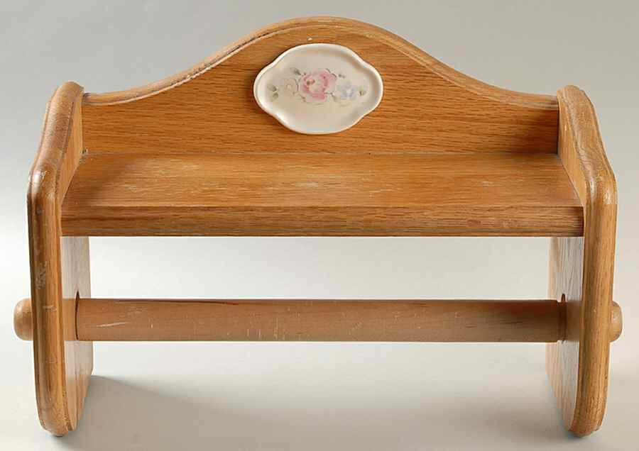 Tea Rose Wood Hanging Paper Towel Holder by Pfaltzgraff-1