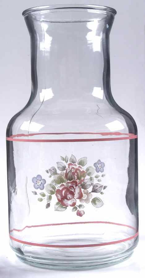 Tea Rose Glassware Carafe by Pfaltzgraff-1