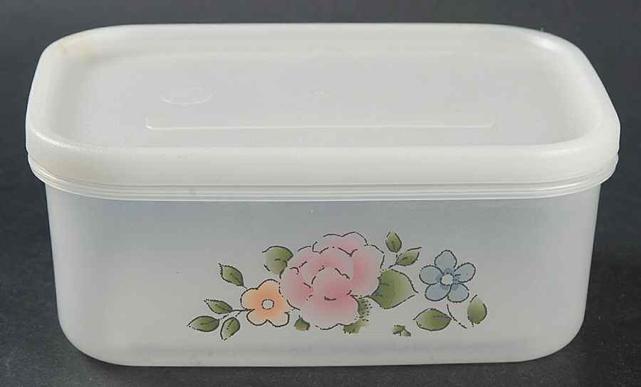 Tea Rose 5" Plastic Rectangular Storage Box by Pfaltzgraff-1