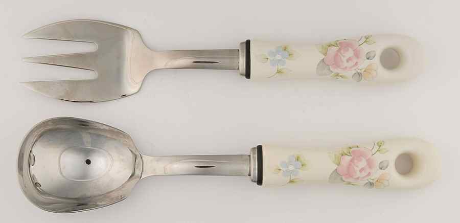 Tea Rose (2 Piece) Salad Set with Stainless Bowl by Pfaltzgraff-1