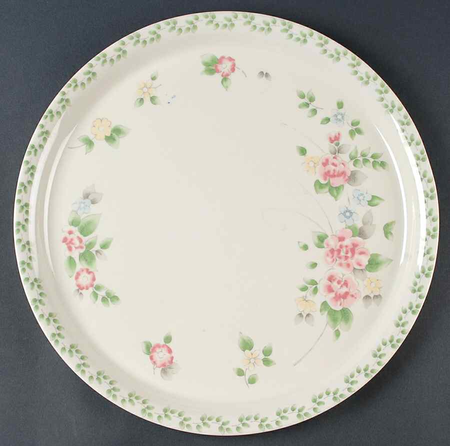 Tea Rose 14" Round Melamine Tray by Pfaltzgraff-1