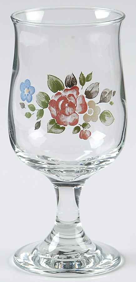 Tea Rose 8 Oz Glassware Wine by Pfaltzgraff-1
