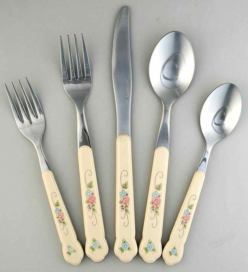Tea Rose 20-Piece Flatware Set (4 5-Piece Place Settings) by Pfaltzgraff-1