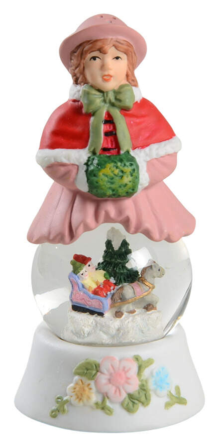 Tea Rose Holiday Snow Globe Pepper Shaker by Pfaltzgraff-1