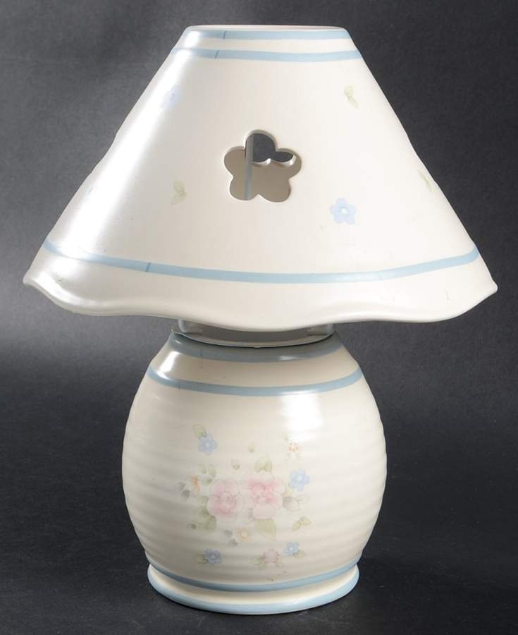 Tea Rose Votive Lamp & Shade by Pfaltzgraff-1