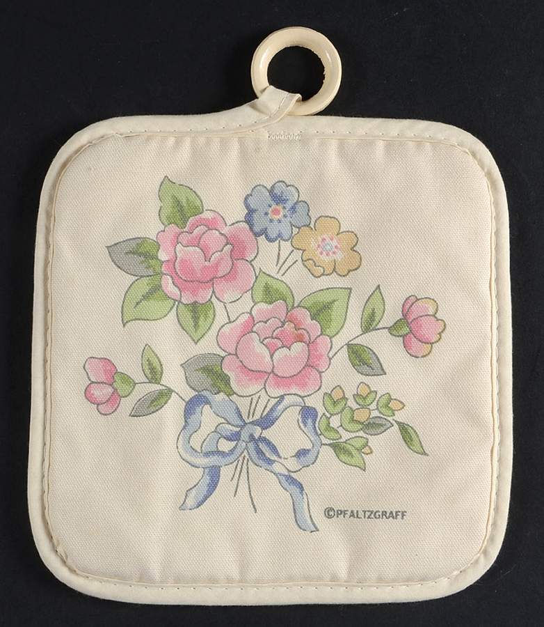 Tea Rose Cloth Potholder by Pfaltzgraff-1