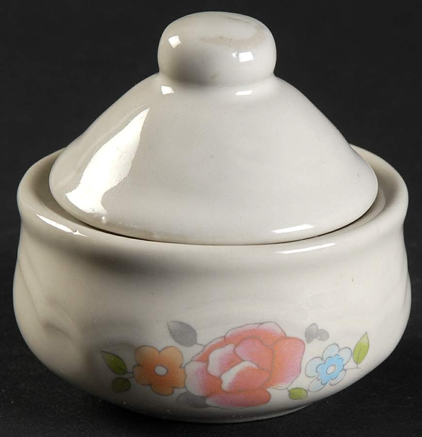 Tea Rose Child's Sugar Bowl & Lid by Pfaltzgraff-1