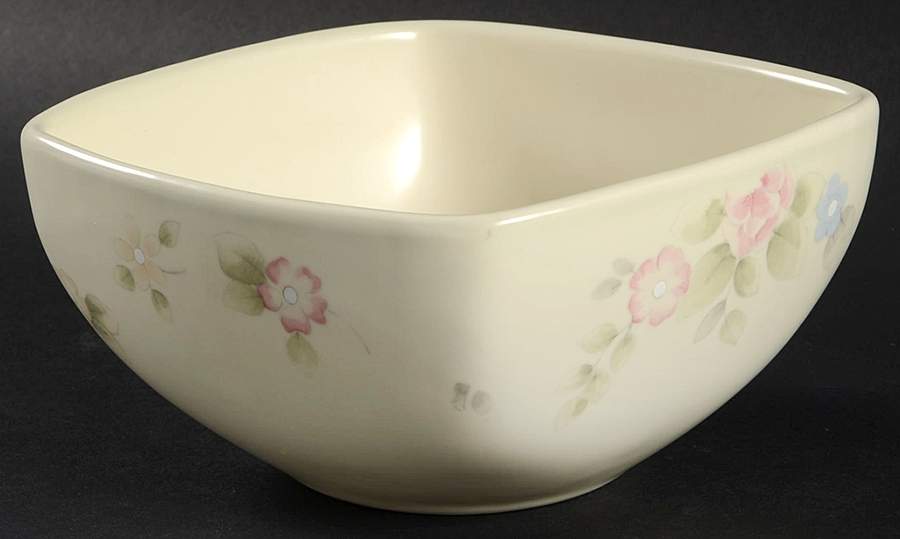 Tea Rose Square Soup Bowl by Pfaltzgraff-1