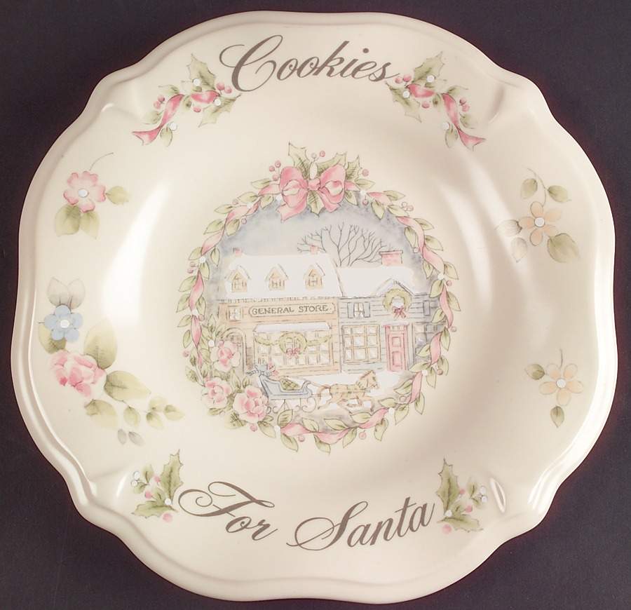 Tea Rose Holiday Cookie Plate by Pfaltzgraff-1
