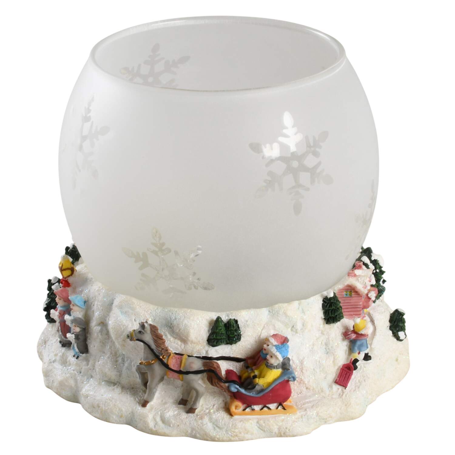 Tea Rose Holiday 2 Piece Sculptured Tea Light Globe by Pfaltzgraff-1