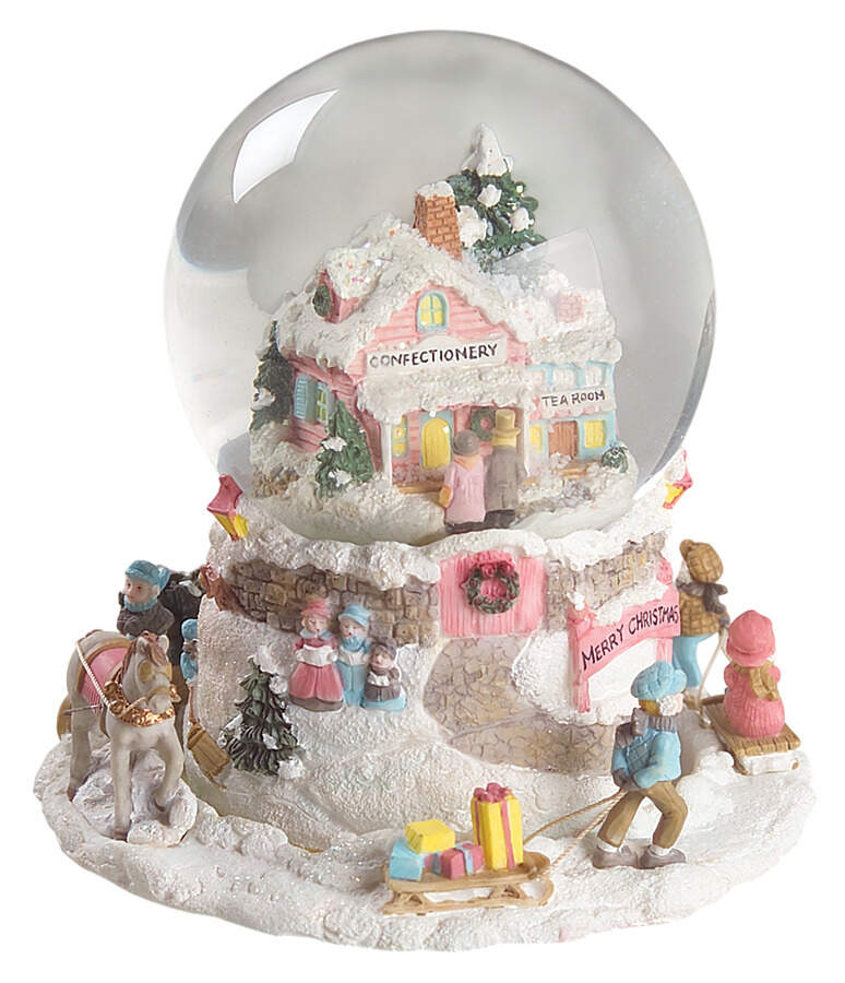 Tea Rose Holiday Snow Globe by Pfaltzgraff-1