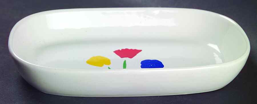 Three Flowers Entree Dish by Pfaltzgraff-1