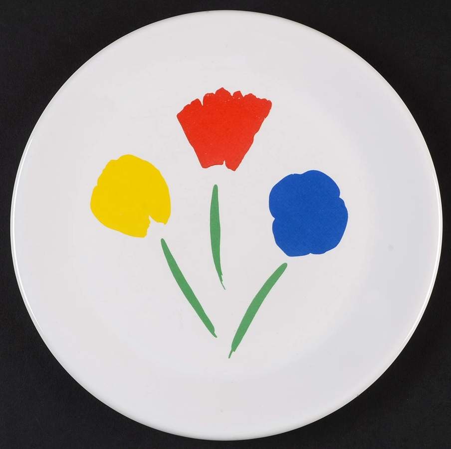 Three Flowers Salad Plate by Pfaltzgraff-1
