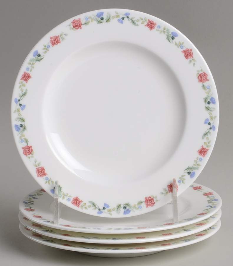 Thistle Rose Bread & Butter Plate - Set of 4 by Pfaltzgraff-1