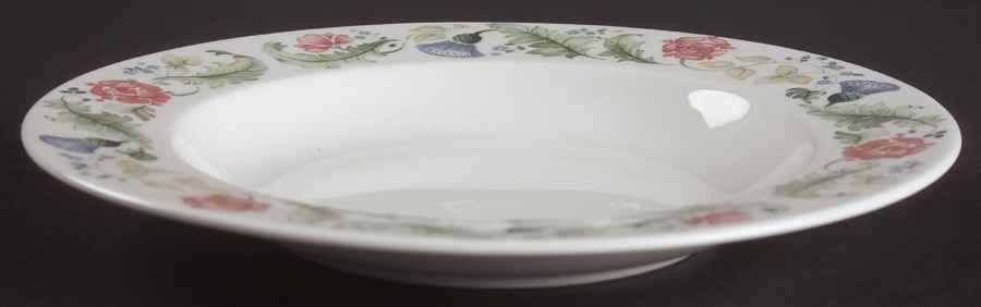 Thistle Rose Large Rim Soup Bowl by Pfaltzgraff-1