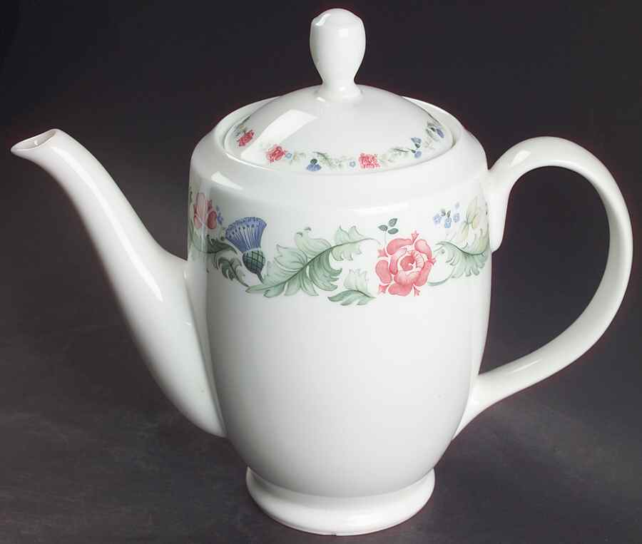 Thistle Rose Coffee Pot & Lid by Pfaltzgraff-1