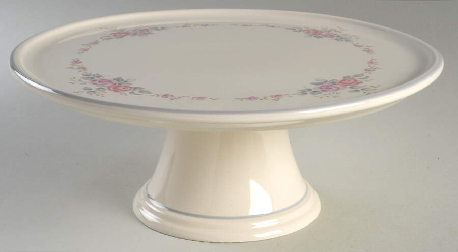 Trousseau 11" Diameter Pedestal Cake Stand by Pfaltzgraff-1
