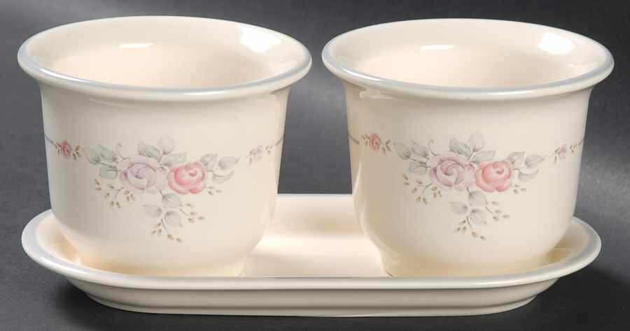 Trousseau Herb Pots W/Tray (2 Pots,1try) by Pfaltzgraff-1