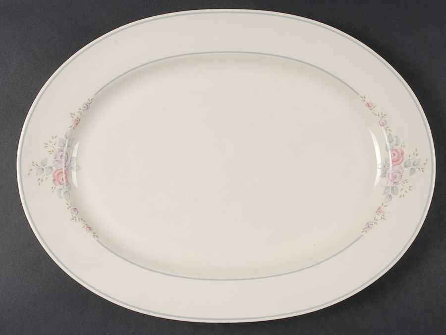 Trousseau 14" Oval Serving Platter by Pfaltzgraff-1