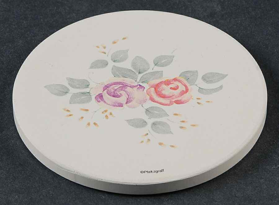 Trousseau Round (Thirsty) Stone Coaster by Pfaltzgraff-1
