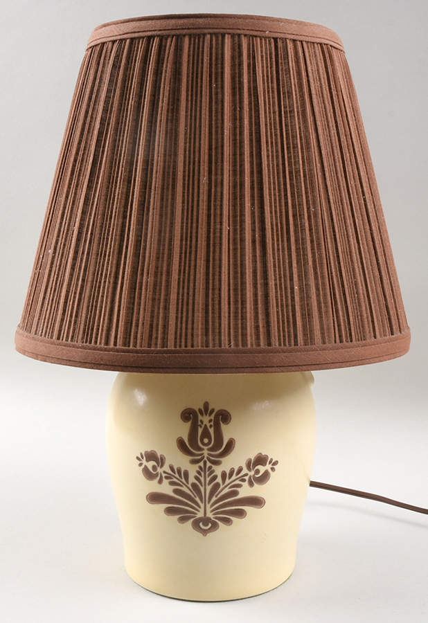 Village (Made in USA) Large Jug Table Lamp & Shade by Pfaltzgraff-1