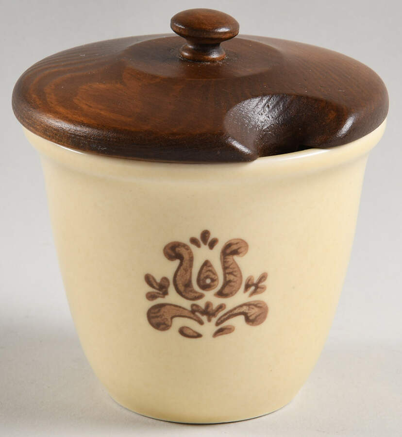 Village (Made in USA) Condiment Jar & Lid by Pfaltzgraff-1