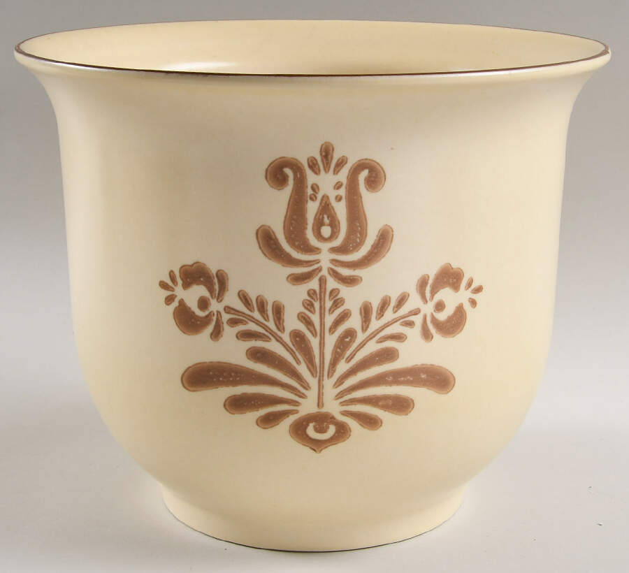 Village (Made in USA) 8" Flower Pot No Underplate by Pfaltzgraff-1