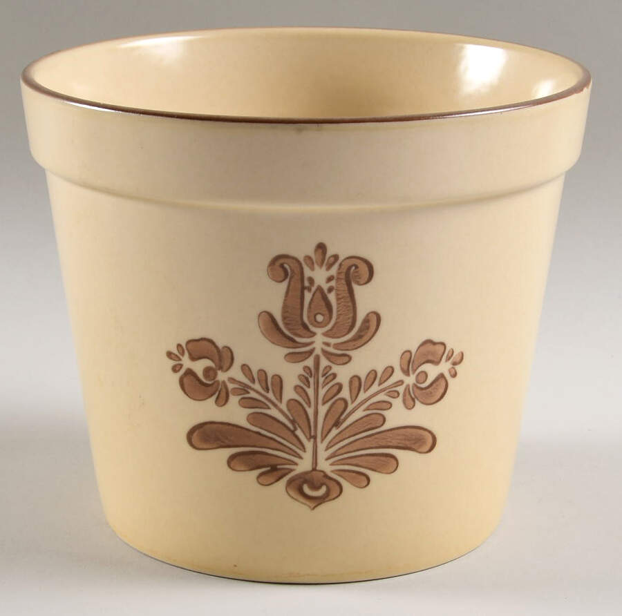 Village (Made in USA) 6" Flower Pot No Underplate by Pfaltzgraff-1