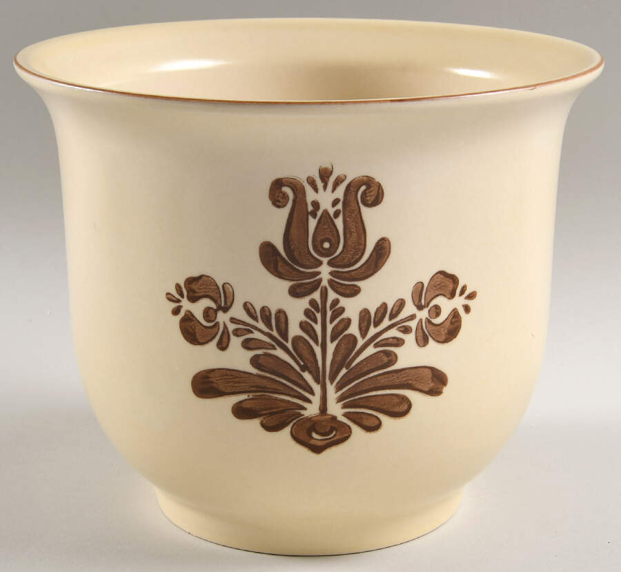 Village (Made in USA) 7" Flower Pot No Underplate by Pfaltzgraff-1